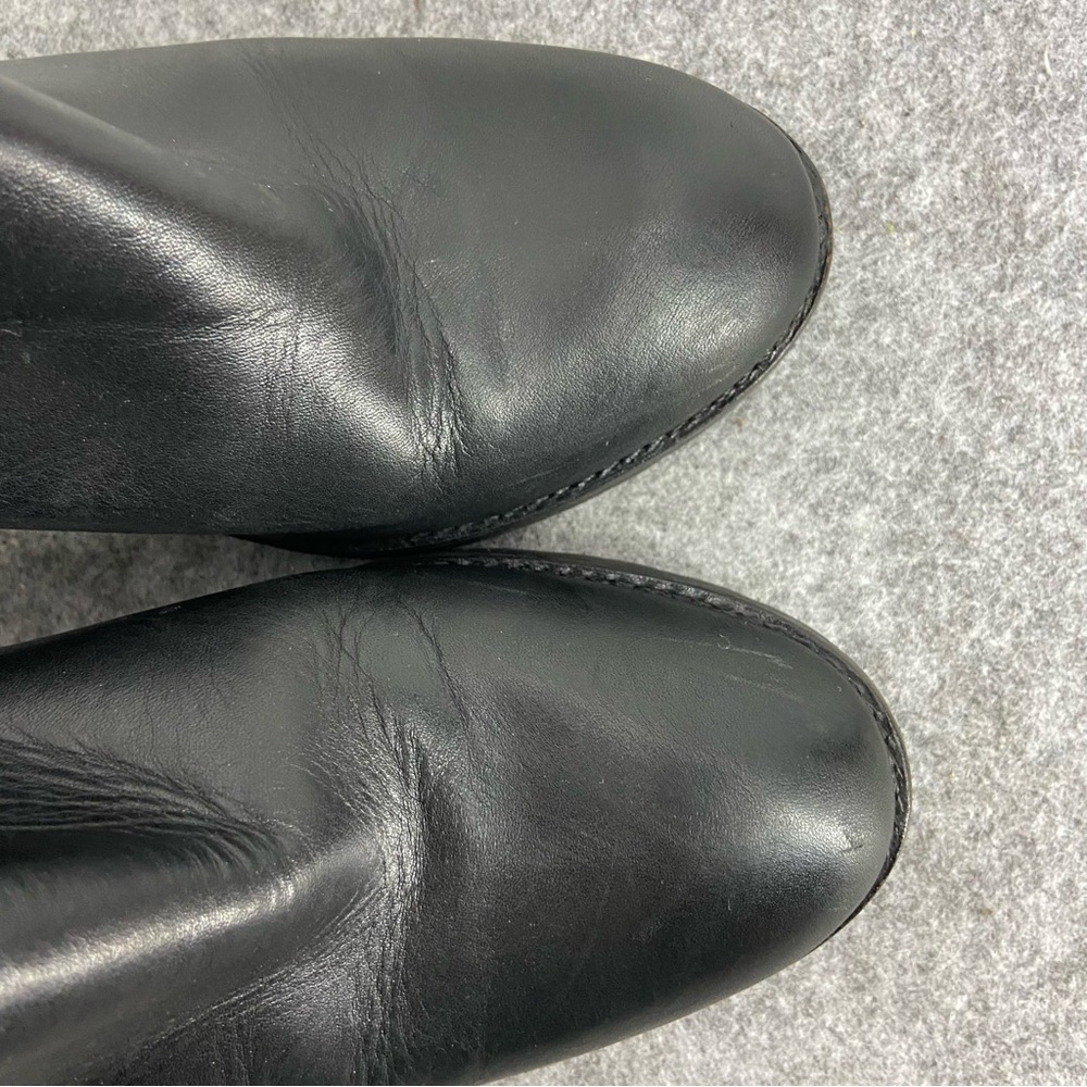 Lavorazione Artigiana Italy Super Soft Black Leather Suede Wrap Ankle BootsSize7 - Picture 6 of 13